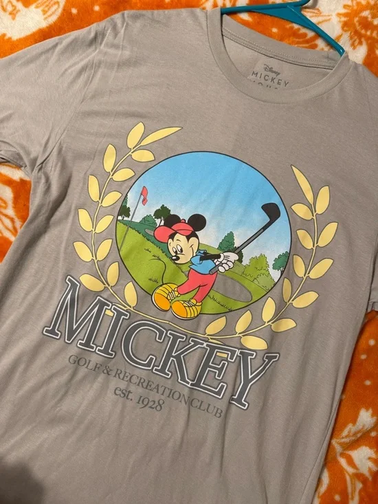 Disney Gray Tee with Blue and Yellow Mickey Graphic - Picture 2 of 3